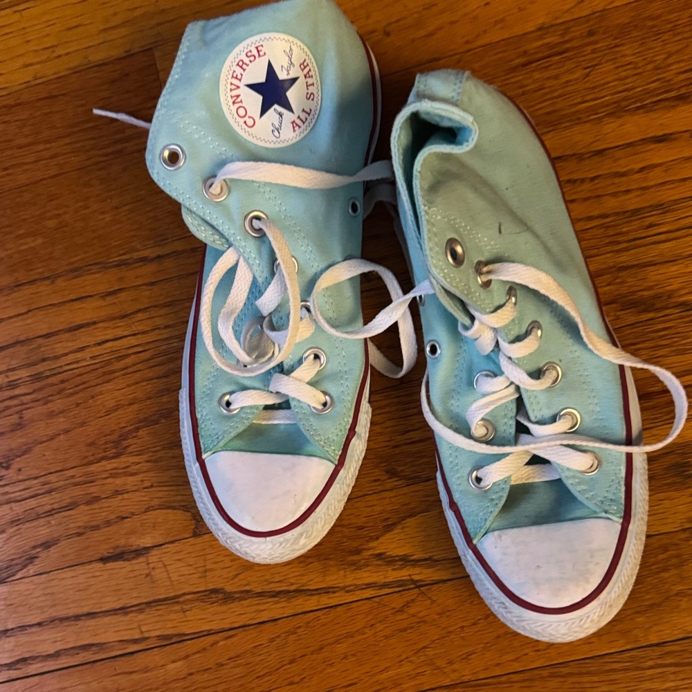 Converse Women’s size  7.5 Teal High-Top Sneakers